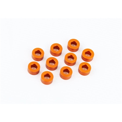 Xray T4/T3/T2/XT2 Shims, 3 x 6 x 3.0mm, orange aluminum (10)