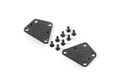 Xray T4 Rear Lower Suspension Arm Plate for ARS, 1.6mm (2)