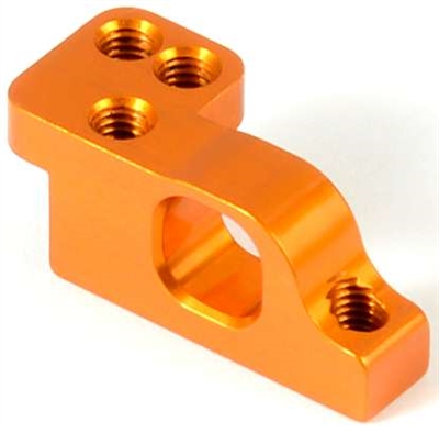 Xray T4 Rear Lower 2 Piece Suspension Mount, ARS right, orange aluminum