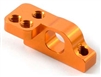 Xray T4 Rear Lower 2 Piece Suspension Mount, ARS left, orange aluminum