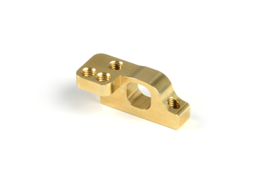 Xray T4 Lower 2-Piece Suspension Holder for ARS - Left, brass (1)