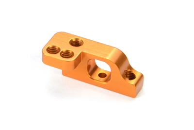 Xray T4'19 Lower 2-Piece Suspension Holder for ARS - Left Low, orange aluminum (1)