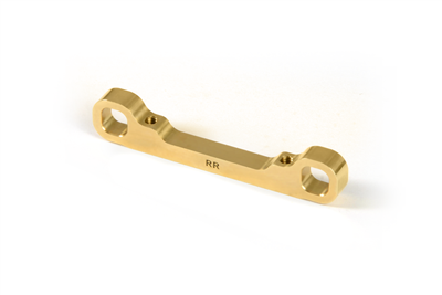 Xray T4 Rear Lower 1-Piece Suspension Holder - Rear - RR, brass (1)