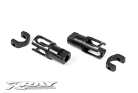 Xray T4/T3/T2 Steel Solid Axle Driveshaft Adapters (2)