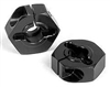 Xray T4 Wheel Hubs, black aluminum (2)