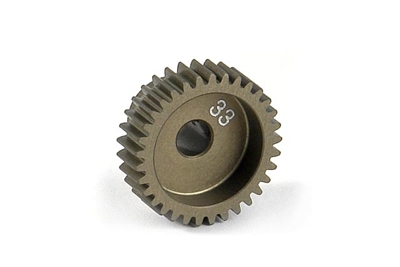 Xray Narrow Pinion Gear - hard coated aluminum - 64 pitch, 33 tooth