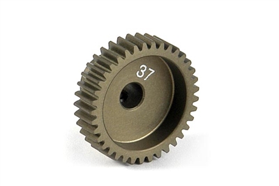 Xray Narrow Pinion Gear - hard coated aluminum - 64 pitch, 37 tooth