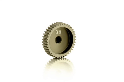 Xray Narrow Pinion Gear - hard coated aluminum - 64 pitch, 39 tooth