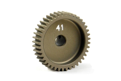 Xray Narrow Pinion Gear - hard coated aluminum - 64 pitch, 41 tooth