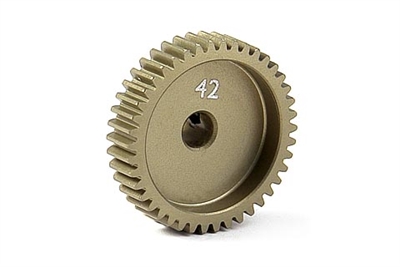 Xray Narrow Pinion Gear - hard coated aluminum - 64 pitch, 42 tooth