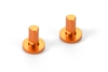 Xray T4 Adjustable Battery Holder Nuts, orange aluminum (2)