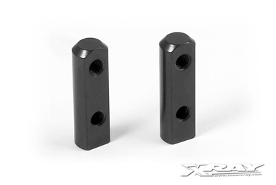 Xray Servo Mounts, black aluminum (2)