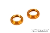 Xray T4 Shock Adjuster Nuts, orange aluminum (2)