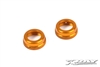 Xray T4 Shock Cap Nuts with Vent Hole, orange aluminum (2)