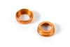 Xray T4 ULP Shock Cap Nuts with Vent Hole, orange aluminum (2)