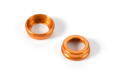 Xray T4 ULP Shock Cap Nuts with Vent Hole, orange aluminum (2)