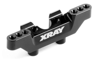 Xray XB2 Front Roll-Center Holder For Anti-Roll Bar, black aluminum