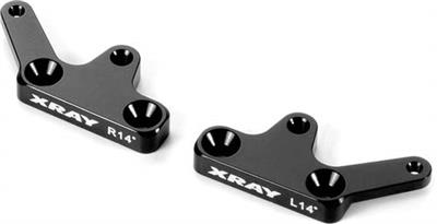 Xray XB8E Kingpin Steering Plate, Aluminum 14 Deg. (L+R)