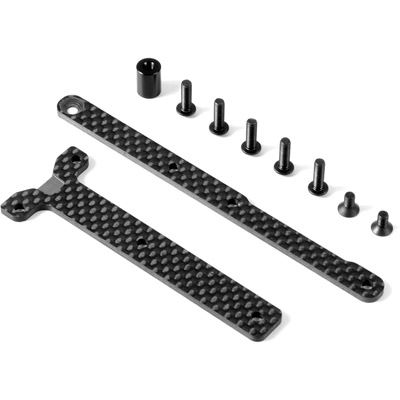 Xray XB4 2015 Chassis Brace for Saddle Packs, graphite