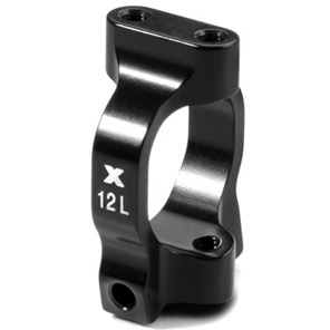 Xray XB4 12 degree Left C-Hub, black aluminum (1)