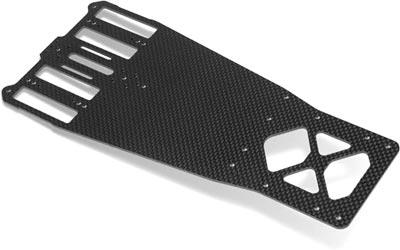 Xray X10 Chassis Plate, 2.5mm graphite