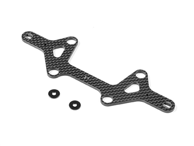 Xray X12 '25 Carbon Lower Suspension Arm Plate +1mm for 1-Pc Chassis