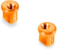 Xray X12 Eccentric Bushings, orange aluminum, 1.0mm Offset (2)