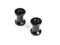 Xray X12 24 Rear Brace Mounts - 9mm, black aluminum (2)