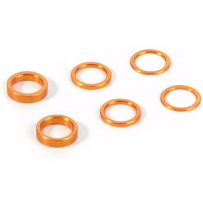 Xray X12'19 Axle Shim Set (.5mm, 1mm, 2mm) orange aluminum  (2 of each size)