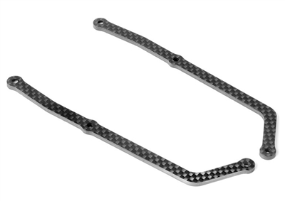 Xray X12 2021 Chassis Side Braces, 2.5mm graphite