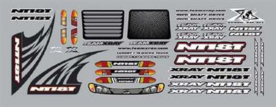 Xray NT18T Decal Sheet, White 