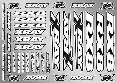 Xray Rx8 Sticker Set, White 