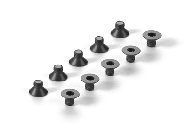 Xray Hex Screws SFH, 3 x 4mm (10)