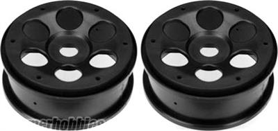 XTM Rail 6-Shot Black Rims For 1/8 Buggy (2)