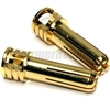 Revtech Certified Adjustable 5mm Pure Copper Gold Plated Bulk Bullet Connectors (25) Males