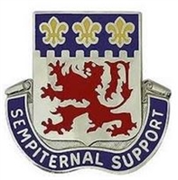 US Army Unit Crest: 105th Engineer Group - Motto: SEMPITERNAL SUPPORT