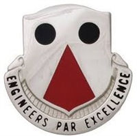 US Army Unit Crest: 980th Engineer Battalion - Motto: ENGINEERING PAR EXCELLENCE