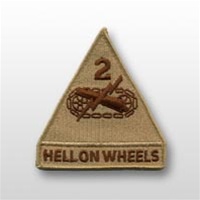 2nd Armored Division with Tab - Desert Patch - Army