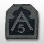 ACU Unit Patch with Hook Closure:  5TH ARMY