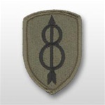 8th Infantry Division - Subdued Patch - Army - OBSOLETE! AVAILABLE WHILE SUPPLIES LASTS!