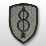 ACU Unit Patch with Hook Closure:  8TH INFANTRY DIVISION