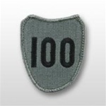 ACU Unit Patch with Hook Closure:  100TH INFANTRY TRAINING