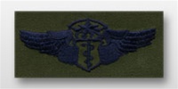 USAF Badges - Subdued Fatigue - Rayon Embroidered: Flight Surgeon - Chief