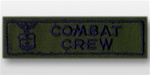 USAF Badges - Subdued Fatigue - Rayon Embroidered: Combat Crew Member