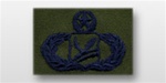 USAF Badges - Subdued Fatigue - Rayon Embroidered: Chaplain Service Support - Master