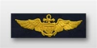 US Navy Breast Badge For Coveralls: Aviator