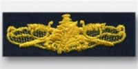 US Navy Breast Badge For Coveralls: Surface Warfare Supply Officer