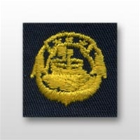 US Navy Breast Badge For Coveralls: Small Craft Officer