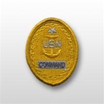 US Navy Breast Badge For Coveralls: E-8 Command