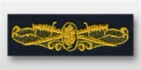 US Navy Breast Badge For Coveralls: Surface Warfare Medical Service - Embroidered - Each